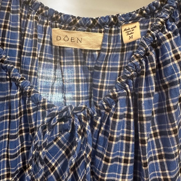 Doen Dresses & Skirts - DÔEN Blue Plaid Dress
